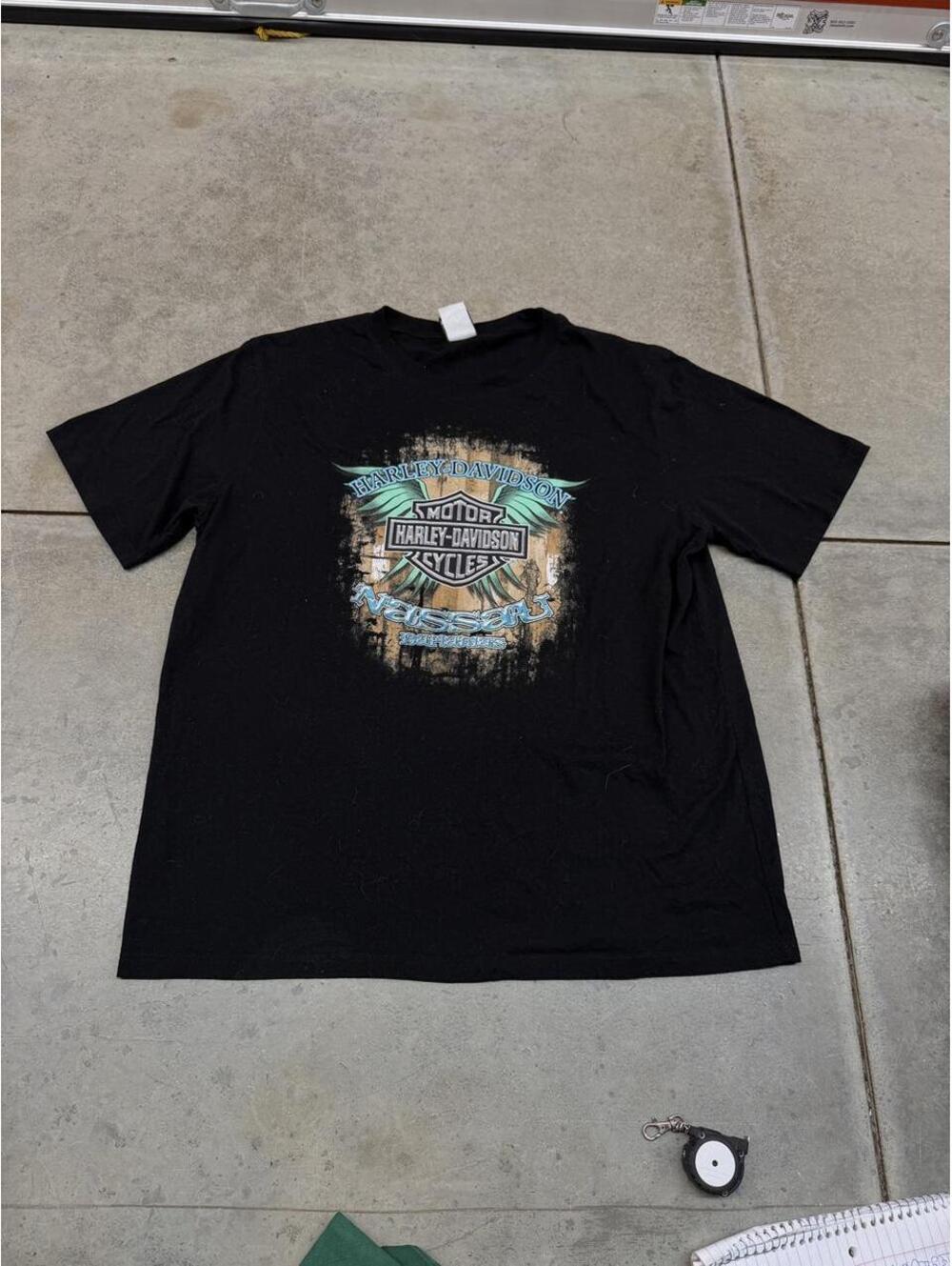 vintage harley davidson nassau black pirate shirt size xxl